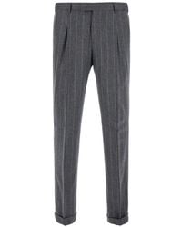 PT Torino - Pinstripe-Pattern Pleated Trousers - Lyst