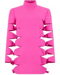 Valentino Garavani - Bow-Detail Mini Dress - Lyst
