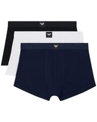 EA7 - Logo-Patch Boxers (Set Of Three) - Lyst