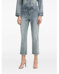 Joseph Ribkoff - Rhinestone-Detail Frayed Jeans - Lyst
