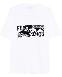 Ferragamo - Logo-Detail T-Shirt - Lyst