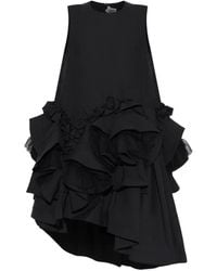 Noir Kei Ninomiya - Ruffled Asymmetric Midi Dress - Lyst