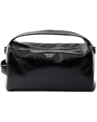 Prada - Leather Messenger Mini Bag - Lyst