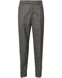 PT Torino - Checked Tailored Wool Trousers - Lyst