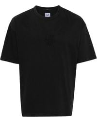 C.P. Company - T-Shirt Met Geborduurd Logo - Lyst