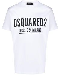 DSquared² - Logo Print Cotton T Shirt. - Lyst