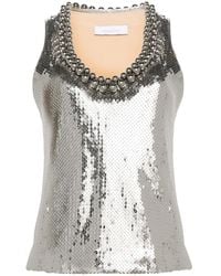 Rabanne - Sequin-Embellished Top - Lyst