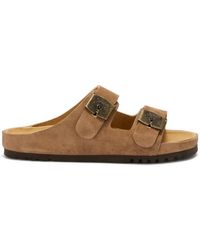 Scholl - Buckle-Fastening Suede Sandals - Lyst