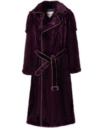 Burberry - Faux-fur Trench Coat - Lyst