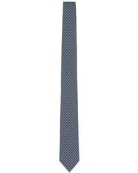 Emporio Armani - Pure Silk Tie With Jacquard Op-Art Motif - Lyst