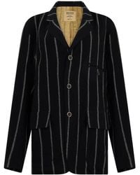 Uma Wang - Blazer Rayé En Laine Vierge - Lyst
