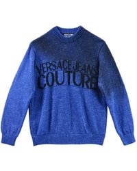 Versace Jeans Couture - Logo-Intarsia Degradé Sweater - Lyst