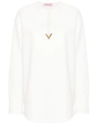 Valentino Garavani - Vgold-Embellished Top - Lyst
