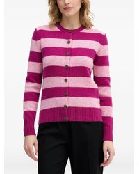 Benetton - Striped Cardigan - Lyst