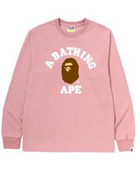 A Bathing Ape - Logo-Print Long-Sleeve T-Shirt - Lyst