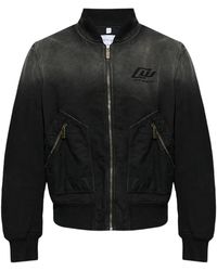 Off-White c/o Virgil Abloh - Zip-Up Faded Bomber Jacket - Lyst