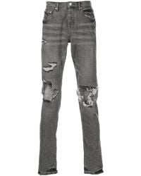 Purple Brand - Schmale Jeans Im Distressed-Look - Lyst