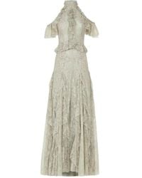 Costarellos - Rhodine レース ラッフル マキシドレス - Lyst