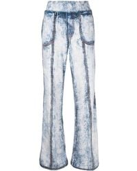 DIESEL - P-ney Elasticated-waistband Bleached Trousers - Lyst