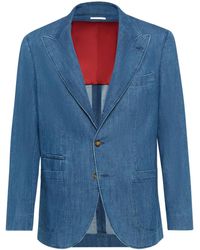 Brunello Cucinelli - Three-Button Patch-Pocket Blazer - Lyst