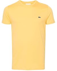 Lacoste - T-shirt en coton à patch logo - Lyst
