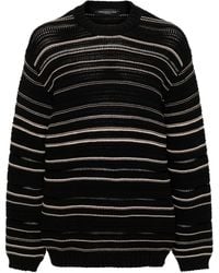 FEDERICO CINA - Striped Ribbed Jumper - Lyst
