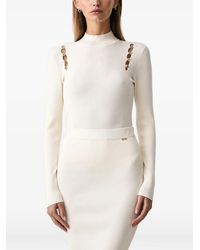 Fracomina - Cut-Out Ribbed-Knit Sweater - Lyst