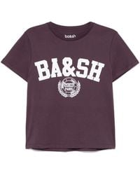 Ba&sh - Organic Cotton Crew-Neck Logo T-Shirt - Lyst