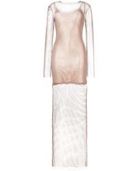 Genny - Rhinestone-embellished Long-sleeve Maxi Dress - Lyst
