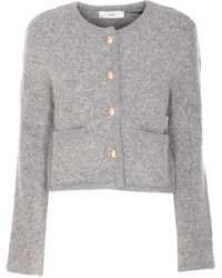 DUNST - Kraagloos Bouclé Vest - Lyst