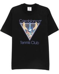 CASABLANCA - Monde Perdu Tennis Club Icon Graphic-Print T-Shirt - Lyst
