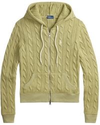 Polo Ralph Lauren - Zip-Up Cable-Knit Hoodie - Lyst