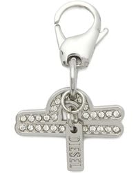 DIESEL - Metal Libra Charm With Rhinestones - Lyst