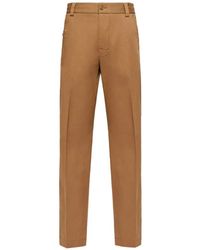 Moncler - Tailored Cotton Trousers - Lyst