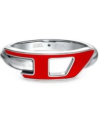 DIESEL - Oval D Ring Mit Logo-Schild - Lyst