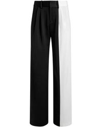 Alice + Olivia - Pompey Colour-block Pleat-detail Trousers - Lyst