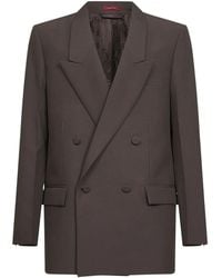 Gucci - Double-Breasted Wool Gabardine Jacket - Lyst