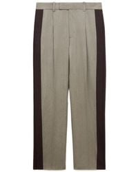 Marni - Wool Pants With Contrast Side Bands - Lyst