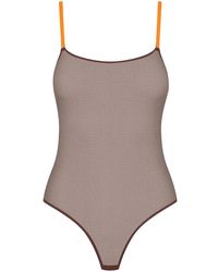 Maison Close - Corps À Corps Mesh Body Met Contrasterende Band - Lyst