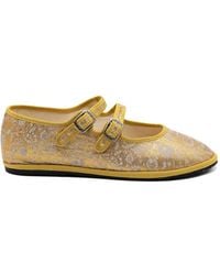Gondolina - Eloise Floral-Jacquard Ballet Flats - Lyst