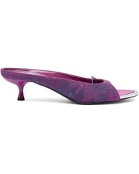 DIESEL - D-Diam's-Sa Denim Heeled Mules - Lyst