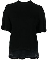Sacai - Asymmetrisches T-Shirt - Lyst