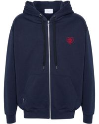 FAMILY FIRST - Logo-embroidered Cotton Hoodie - Lyst