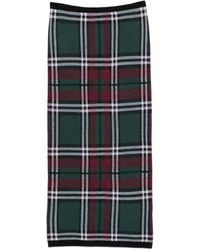 N°21 - Check-Pattern Midi Skirt - Lyst