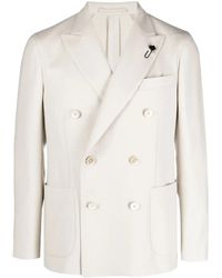 Lardini - Peak-Lapel Double-Breasted Blazer - Lyst