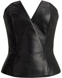 Ralph Lauren - Leather Harling Bustier Top - Lyst