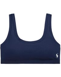 Polo Ralph Lauren - Logo-Embroidered Scoop-Neck Bra - Lyst