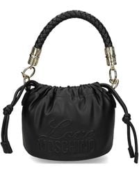 Love Moschino - Braided-Handle Logo-Embossed Shoulder Bag - Lyst