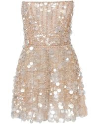 Carolina Herrera - Abito Corto Con Paillettes - Lyst
