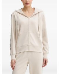 Guess - Logo-Tape Zip-Up Hoodie - Lyst